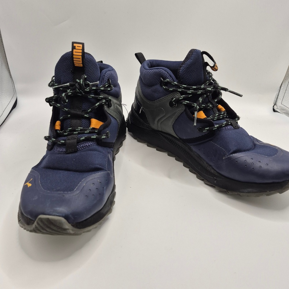 Puma Pacer Future Trail Mens Sneakers Navy Blue Orange 385866-02 Size 11.5